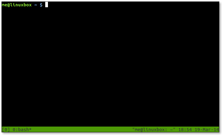 Initial tmux window